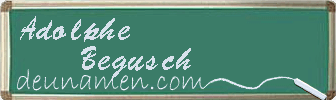 Adolphe Begusch Visitenkarte